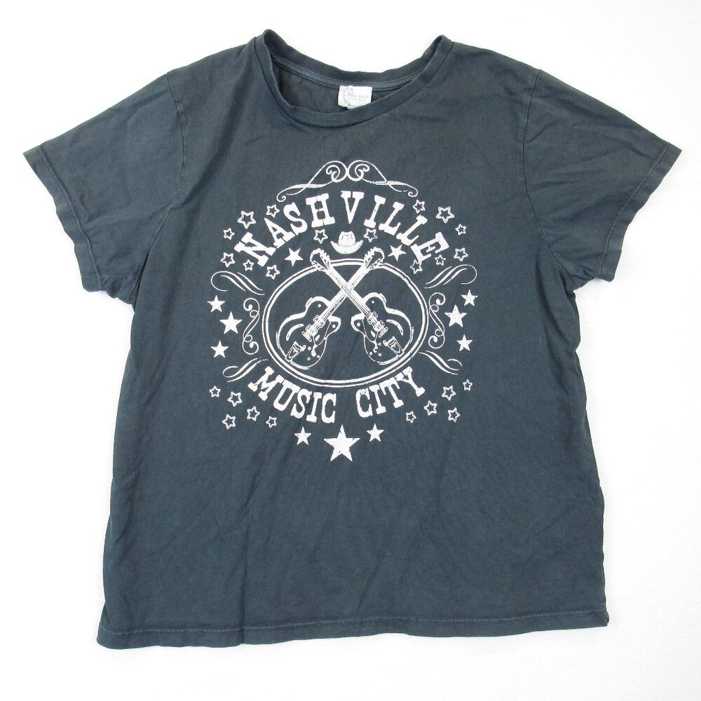 Blue Rain Francesca's Nashville Tee Women's Size M Music City Graphic Top